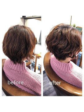 カミケン 方木田店(kamiken.) ニュアンスパーマふんわり大人イメチェン【カミケン方木田店】