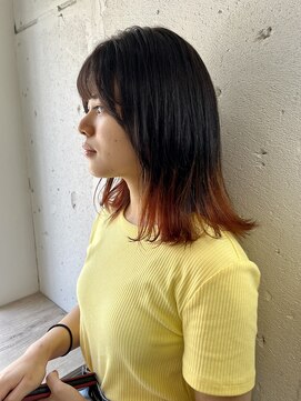 ヘアーワークス ヘルム 渋谷店(HAIR WORKS HELM) [HELM渋谷］オレンジカラー