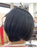 カットハウス はさみの部屋&nbsp;ショートボブ/重め/黒髪/サイドパート