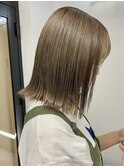 大人美人外ハネボブショコラアッシュ前髪小顔カットモテ髪