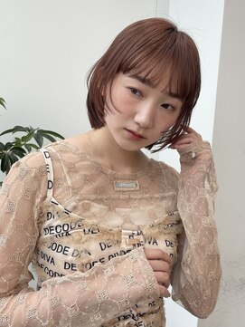 ロンドアンメゾン 原宿(Lond un Maison.) 顔周り レイヤーボブ ブラウンカラー