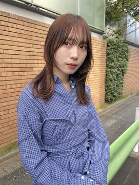 カシュカシュ(cache cache) 髪質改善　レイヤーカット　ミディアムスタイル　二子玉川用賀