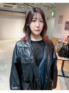 ワンインチ(1 inch) 毛先カラー/裾カラー/ピンクカラー