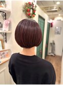 ショートボブ/髪質改善トリートメント/ピンクヴァイオレット