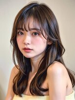 ムウ 難波(MOU)&nbsp;レイヤーカットワイドバングホワイトブロンド美髪20代30代40代