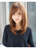 大人の清楚系ストレートシャギーレイヤーカット