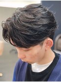 奈良men'sフェザーパーマフェザーショート