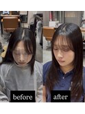 前髪割れ癖改善パーマ/クロスパーマ