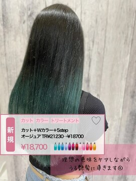 エヌアンドエー せんげん台店(N&A) カット+Wカラー+5stepオージュアトリートメント