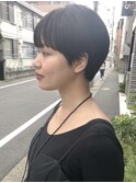 黒髪ショート/マッシュショート/丸みショート/丸みシルエット