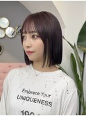 オリーブグレー/ココアベージュ/クラゲヘアー/パツっとボブ
