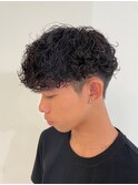 MEN’S/リバースセンターパート/ニュアンスパーマ/新宿