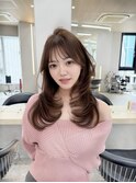 羽エクステ/ナチュラル縮毛矯正/韓国ヘア/レイヤーカット