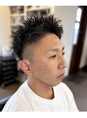 スパイキーショート/ツイスト/メンズパーマ/メンズカット/理容