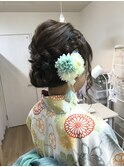 浴衣ゆるふわ大人アップアレンジ　[ヘアセット　袴/立川南/立川]