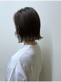 切りっぱなしボブ　× 地毛風暗髪