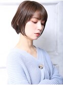 大人可愛い小顔美髪ツヤ髪モテ髪外ハネボブ小顔カットミニボブA3