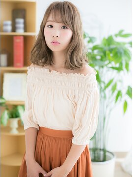 プリモア サロン ハナレ 綾瀬(primoA salon HANARE) 綾瀬/髪質改善/ミルクティーアッシュ☆波巻きロブヘアf