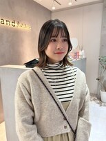 サンド 池袋(sand)&nbsp;韓国ヘア／ミディアム/レイヤーカット／前髪カット