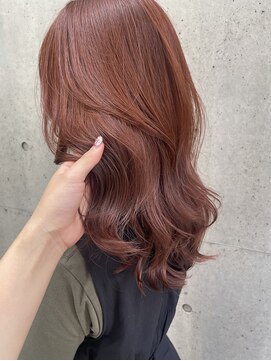 ノラギンザユー(NORA GINZA/U) オレンジブラウンブリーチなし透明感カラーレイヤーカット