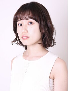 ヨファ ヘアー 芦屋店(YOFA hair) デザインカラーレイヤーカットウェットヘアオリーブベージュ0702