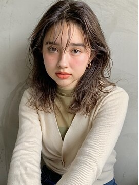 ベル 銀座5丁目店(Belle) ミディアムパーマウェーブパーマレイヤーカットウェットヘア