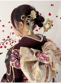 【ヘアアレンジ】あみこみアップスタイル【着付け】