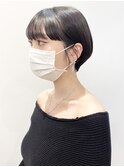 【モリオ松戸　石山】黒髪くびれショート耳掛けショート前髪あり