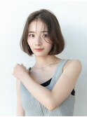20代30代切りっぱなしレイヤーボブ/髪質改善ストレート/外ハネ