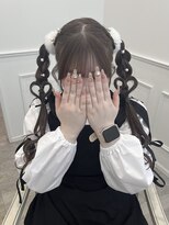 【ヘアメ】王道ツインテ＊編みおろしツイン×ハートヘア＊新井