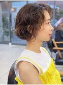 パーマショートボブ
