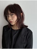 レイヤーカット/ボルドーカラー/ハッシュカット