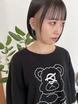 ショートボブ×ブリーチを使ったインナーカラー☆ショート/ボブ