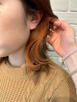 ヘアリゾート粋 ティガ 池袋店(tiga)&nbsp;イヤリングカラー/オレンジカラー