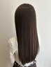 カット＋ナチュラルカラー＋アルカリ縮毛矯正＋ヘアケア　￥19360