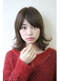 カジュアル切りっぱなしミディアム