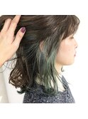 【AnFye インナーカラー×グリーン 】