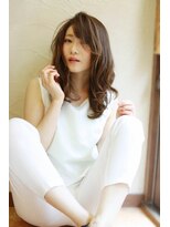 トヌコア ルア 下北沢店(TONUKOA RUA)&nbsp;【TonukoaRua】鎖骨下で揺れる！透け感ベージュのウェーブ