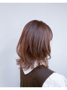 トップヘアー 中庄店(TOP HAIR fuapua) くびれレイヤー×オレンジカラー