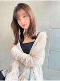mowen×外ハネミディアム×ラフウェーブ×モカベージュ