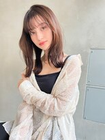 メーヴェ(Mowen) mowen×外ハネミディアム×ラフウェーブ×モカベージュ