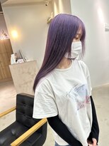 ヴィンスジオ 岐阜駅南(vince gio)&nbsp;パープル/ブリーチ1回/ロング