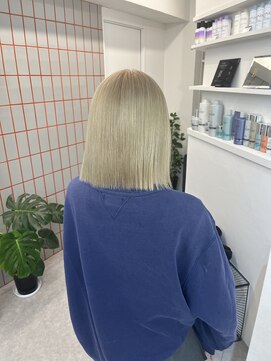 ペレ 渋谷(PELE) 切りっぱなしボブ/エアリーロング/美髪/ピンクブラウン/渋谷