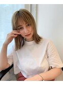 ベージュ/ハイトーン/レイヤー/ボブ/立川/髪質改善/ヘアセット