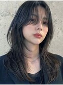 20代30代40代黒髪ボブウルフネビージュ小顔ワンレン