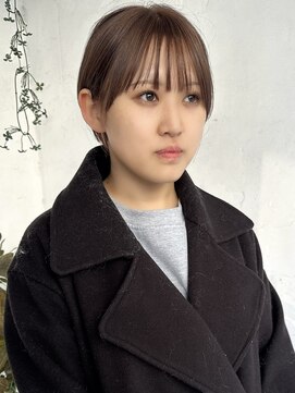 トレヘアー 京都 烏丸(tRe hair) マッシュショート　ダブルカラー　ブラウン