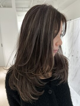 ヘアーサロングランデ(HAIR SALON GRANDE) ハイライトカラーミルクティーベージュレイヤーカット