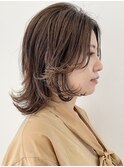 くびれレイヤー・ボブ/丸顔/前髪あり/絶壁解消/30代/40代/長め