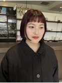 【杏】切りっぱなしボブ