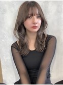 韓国似合わせカットフェミニンロング×美髪ミルクティーベージュ